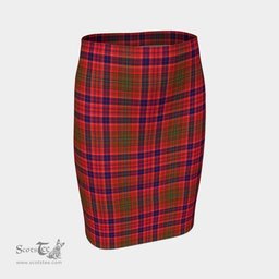 Scottish Lumsden Modern Clan Tartan Womens Pencil Skirt Tartan Fitted Skirt