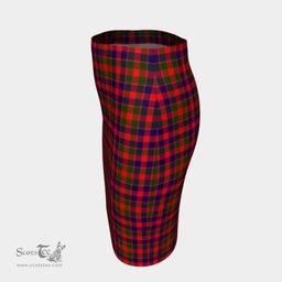 Scottish Gow Modern Clan Tartan Womens Pencil Skirt Tartan Fitted Skirt
