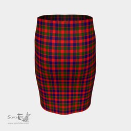 Scottish Gow Modern Clan Tartan Womens Pencil Skirt Tartan Fitted Skirt