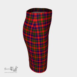 Scottish Gow Modern Clan Tartan Womens Pencil Skirt Tartan Fitted Skirt