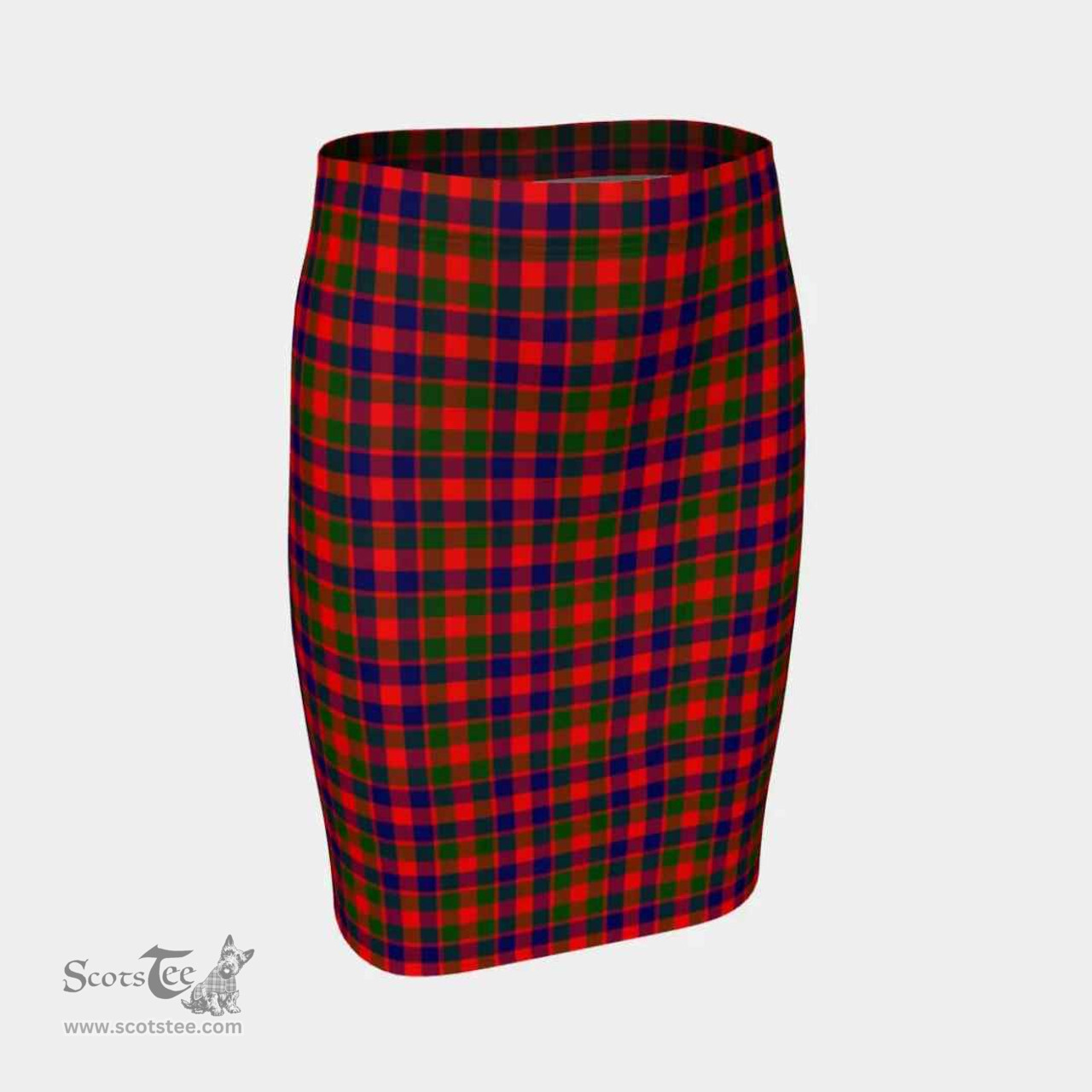 Scottish Gow Modern Clan Tartan Womens Pencil Skirt Tartan Fitted Skirt