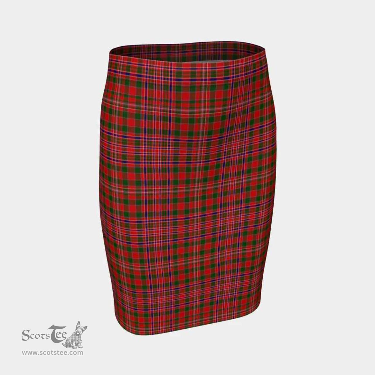 Scottish MacAlister Modern Clan Tartan Womens Pencil Skirt Tartan Fitted Skirt