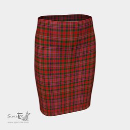 Scottish MacAlister Modern Clan Tartan Womens Pencil Skirt Tartan Fitted Skirt