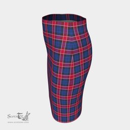 Scottish Graham of Menteith Red Clan Tartan Womens Pencil Skirt Tartan Fitted Skirt