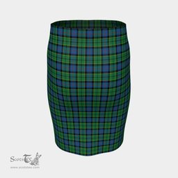 Scottish Forsyth Ancient Clan Tartan Womens Pencil Skirt Tartan Fitted Skirt