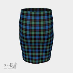 Scottish Guthrie Ancient Clan Tartan Womens Pencil Skirt Tartan Fitted Skirt
