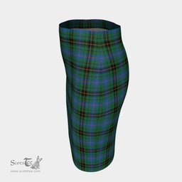 Scottish Davidson Ancient Clan Tartan Womens Pencil Skirt Tartan Fitted Skirt
