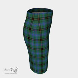 Scottish Davidson Ancient Clan Tartan Womens Pencil Skirt Tartan Fitted Skirt