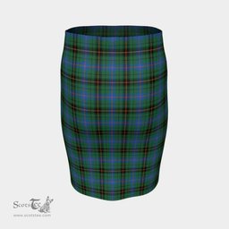 Scottish Davidson Ancient Clan Tartan Womens Pencil Skirt Tartan Fitted Skirt