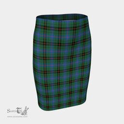 Scottish Davidson Ancient Clan Tartan Womens Pencil Skirt Tartan Fitted Skirt
