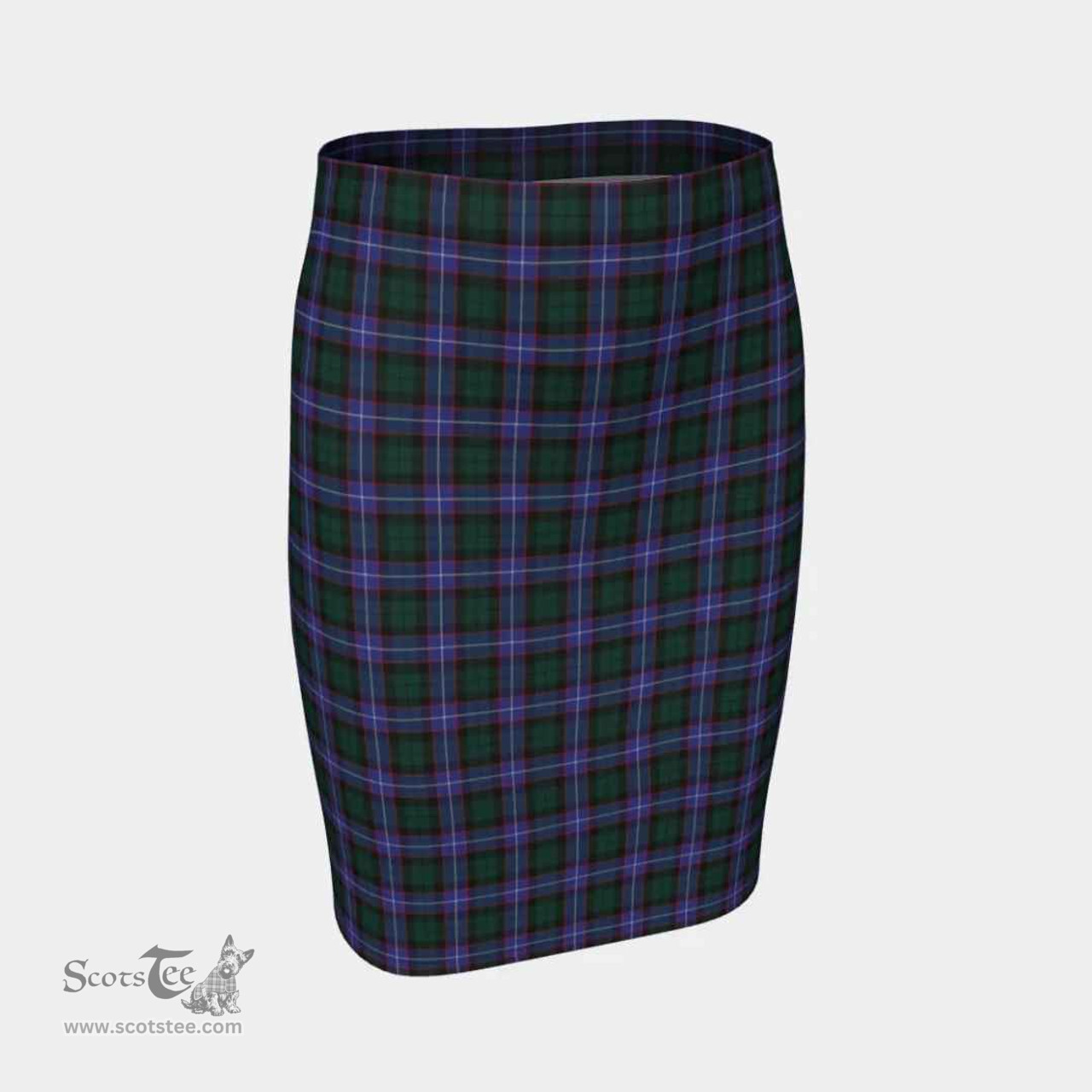 Scottish Guthrie Modern Clan Tartan Womens Pencil Skirt Tartan Fitted Skirt