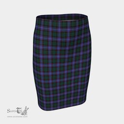 Scottish Guthrie Modern Clan Tartan Womens Pencil Skirt Tartan Fitted Skirt