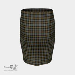 Scottish Farquharson Weathered Clan Tartan Womens Pencil Skirt Tartan Fitted Skirt