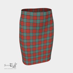 Scottish Dunbar Ancient Clan Tartan Womens Pencil Skirt Tartan Fitted Skirt