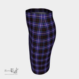 Scottish Dunlop Modern Clan Tartan Womens Pencil Skirt Tartan Fitted Skirt