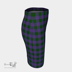 Scottish Elphinstone Clan Tartan Womens Pencil Skirt Tartan Fitted Skirt