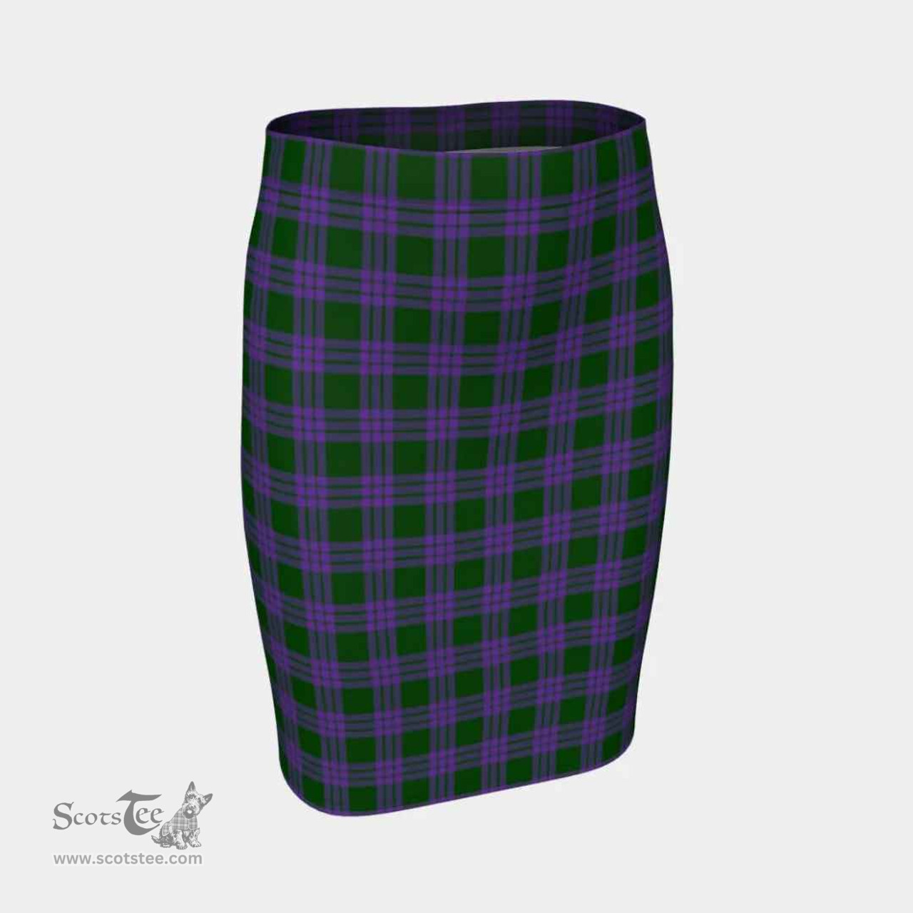 Scottish Elphinstone Clan Tartan Womens Pencil Skirt Tartan Fitted Skirt