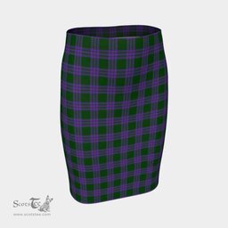 Scottish Elphinstone Clan Tartan Womens Pencil Skirt Tartan Fitted Skirt