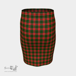 Scottish Pollock Modern Clan Tartan Womens Pencil Skirt Tartan Fitted Skirt
