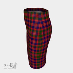 Scottish MacIntyre Modern Clan Tartan Womens Pencil Skirt Tartan Fitted Skirt