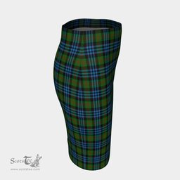 Scottish Newlands of Lauriston Clan Tartan Womens Pencil Skirt Tartan Fitted Skirt