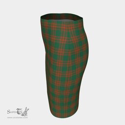 Scottish Menzies Green Ancient Clan Tartan Womens Pencil Skirt Tartan Fitted Skirt