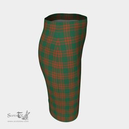 Scottish Menzies Green Ancient Clan Tartan Womens Pencil Skirt Tartan Fitted Skirt