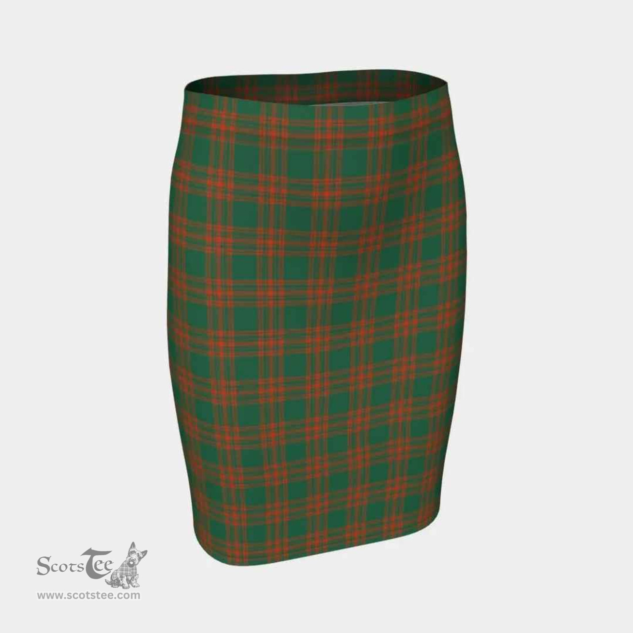 Scottish Menzies Green Ancient Clan Tartan Womens Pencil Skirt Tartan Fitted Skirt