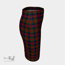 Scottish Tennant Clan Tartan Womens Pencil Skirt Tartan Fitted Skirt