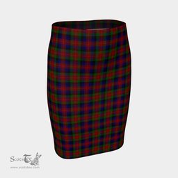 Scottish Tennant Clan Tartan Womens Pencil Skirt Tartan Fitted Skirt