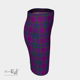 Scottish Wardlaw Modern Clan Tartan Womens Pencil Skirt Tartan Fitted Skirt