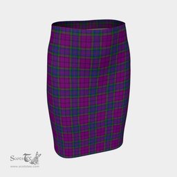 Scottish Wardlaw Modern Clan Tartan Womens Pencil Skirt Tartan Fitted Skirt