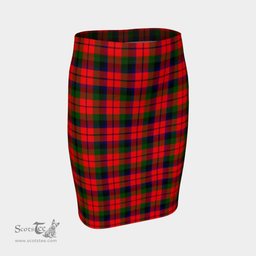 Scottish MacNaughton Modern Clan Tartan Womens Pencil Skirt Tartan Fitted Skirt