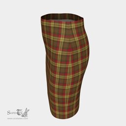 Scottish MacMillan Old Weathered Clan Tartan Womens Pencil Skirt Tartan Fitted Skirt