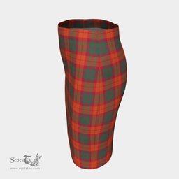 Scottish MacNab Ancient Clan Tartan Womens Pencil Skirt Tartan Fitted Skirt