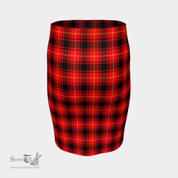 Scottish MacIver Modern Clan Tartan Womens Pencil Skirt Tartan Fitted Skirt