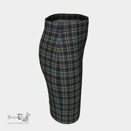 Scottish Scott Green Modern Clan Tartan Womens Pencil Skirt Tartan Fitted Skirt