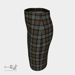 Scottish Stewart Old Weathered Clan Tartan Womens Pencil Skirt Tartan Fitted Skirt
