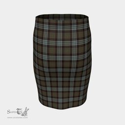 Scottish Stewart Old Weathered Clan Tartan Womens Pencil Skirt Tartan Fitted Skirt