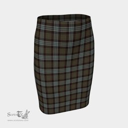 Scottish Stewart Old Weathered Clan Tartan Womens Pencil Skirt Tartan Fitted Skirt