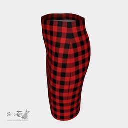 Scottish Rob Roy MacGregor Modern Clan Tartan Womens Pencil Skirt Tartan Fitted Skirt