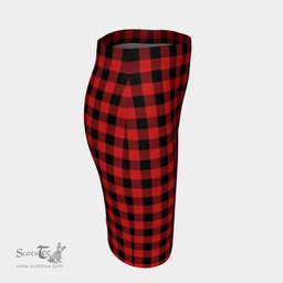 Scottish Rob Roy MacGregor Modern Clan Tartan Womens Pencil Skirt Tartan Fitted Skirt