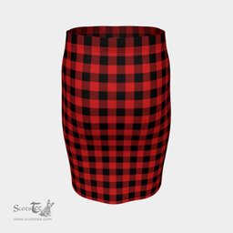 Scottish Rob Roy MacGregor Modern Clan Tartan Womens Pencil Skirt Tartan Fitted Skirt