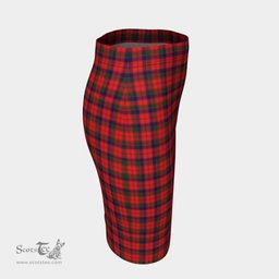 Scottish Robertson Modern Clan Tartan Womens Pencil Skirt Tartan Fitted Skirt