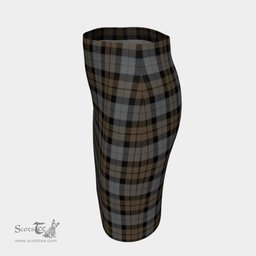 Scottish MacKay Weathered Clan Tartan Womens Pencil Skirt Tartan Fitted Skirt