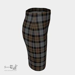 Scottish MacKay Weathered Clan Tartan Womens Pencil Skirt Tartan Fitted Skirt