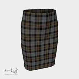 Scottish MacKay Weathered Clan Tartan Womens Pencil Skirt Tartan Fitted Skirt