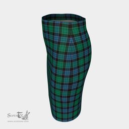 Scottish Stewart Old Ancient Clan Tartan Womens Pencil Skirt Tartan Fitted Skirt
