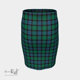 Scottish Stewart Old Ancient Clan Tartan Womens Pencil Skirt Tartan Fitted Skirt