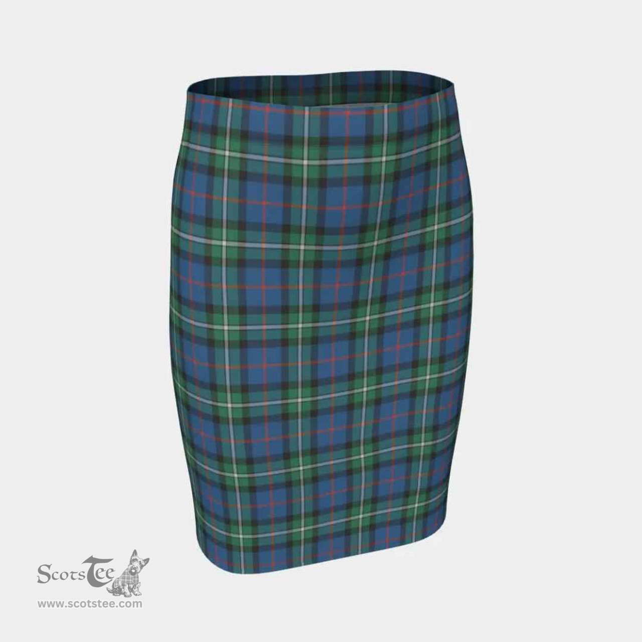 Scottish MacPhail Hunting Ancient Clan Tartan Womens Pencil Skirt Tartan Fitted Skirt